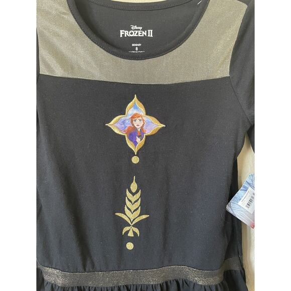 Disney Frozen Princess Queen Anna Long Sleeve Top Vest Pants 3 Piece Set Size 8 - Picture 4 of 9